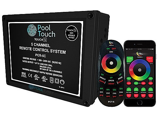 POOL TOUCH 5. 5 Channel Remote Control System with Remote Handset and Wi-Fi